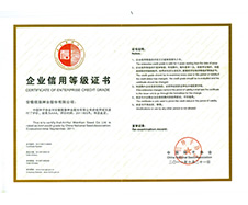 信用等級(jí)證書